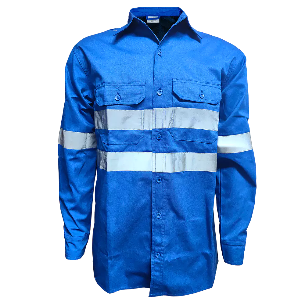 Pinnacle Vented Reflective Mining Shirt Pinnacle Vented Reflective Mining Shirt - Royal Blue