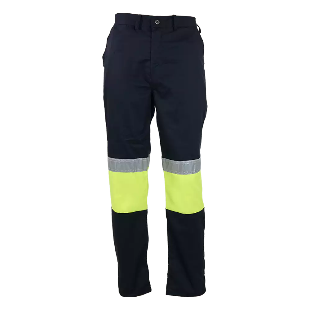 Pinnacle Reflective Trouser 65/35 Polycotton two tone reflective trousers lime