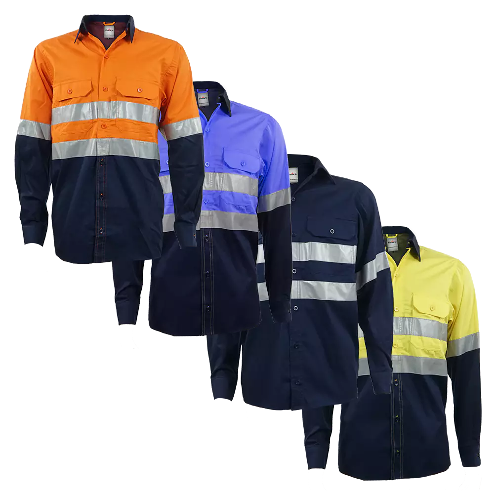 Pinnacle Vented Reflective Mining Shirt vented mining shirts
