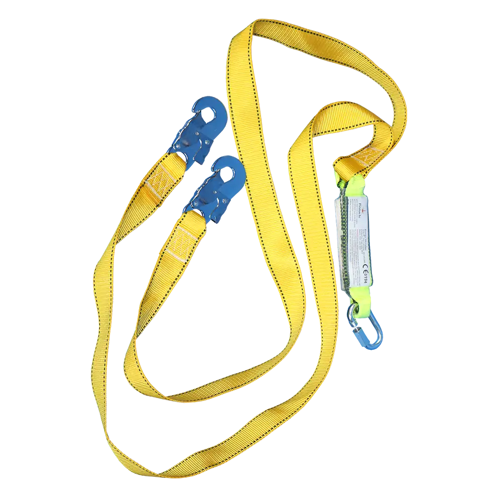 Pinnacle Double Lanyard With Shock Absorbor & Snap Hook Pinnacle Double Lanyard With Shock Absorbor & Snap Hook