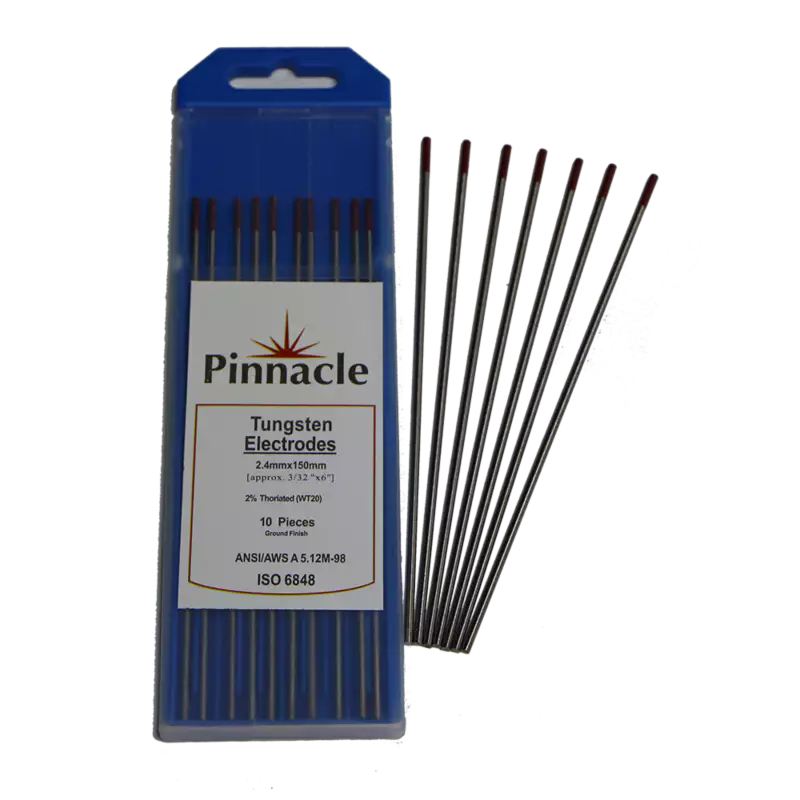 Pinnacle Tungsten Electrodes 2% Thoriated Red Tips pinnacle-tungsten-electrode-2%-thoriated
