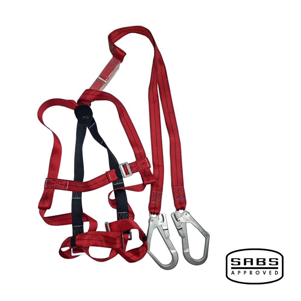 Pinnacle Alpha Double Lanyard Full Body Harness With Scaffolding Hooks alpha double lanyard full body harness with scaffold hook